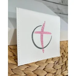 Rosenkranztäschchen Rosenkranz Kommunion Firmung aus Kunstleder - gern personalisiert