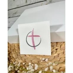 Rosenkranztäschchen Rosenkranz Kommunion Firmung aus Kunstleder - gern personalisiert