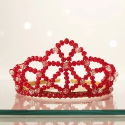 Rote Perlenkrone – Handgemachtes Diadem für Braut, Ball, Shooting & Cosplay | Red Queen