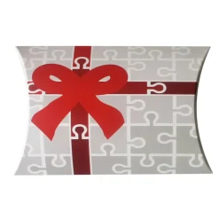 rundes Puzzle mit Wunschtext im Motiv weihnachtliche Winterlandschaft - 46 Teile