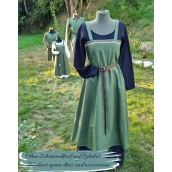 Rundhals Ausschnitt Wikinger Leinen Kleid, used look, Unterkleid, Mittelalter, stonewashed Leinen, Toraxacum