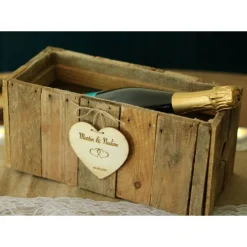 RUSTIKALE BLUMENKISTE aus alten Obstkistenbrettern Geschenk Brautpaar Hochzeit Holz TISCHDEKO Weinkiste Blumenkasten Graviert Personalisiert