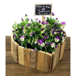 Rustikale BLUMENKISTE HERZ aus Obstkistenbrettern Hochzeit TISCHDEKO Valentin Individuelles Holz Geschenk Übertopf Pflanzschale Blumentopf