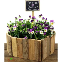 Rustikale BLUMENKISTE HERZ aus Obstkistenbrettern Hochzeit TISCHDEKO Valentin Individuelles Holz Geschenk Übertopf Pflanzschale Blumentopf
