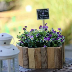 Rustikale BLUMENKISTE HERZ aus Obstkistenbrettern Hochzeit TISCHDEKO Valentin Individuelles Holz Geschenk Übertopf Pflanzschale Blumentopf