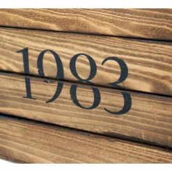 Rustikale Holzkiste mit Jahrgang Personalisiert Geschenkekiste Geburtsjahr Geschenk Geburtstag 1983 1979 1959 1989 2019 2000 1989 1999 1969