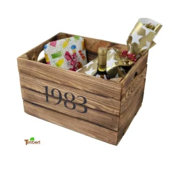 Rustikale Holzkiste mit Jahrgang Personalisiert Geschenkekiste Geburtsjahr Geschenk Geburtstag 1983 1979 1959 1989 2019 2000 1989 1999 1969