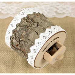 Rustikale RINGBOX aus einem BAUMSTAMM + GRAVUR personalisiert für Trauringe Vintage Holz Ringkästchen Hochzeit Ringkissen Natur Alternative