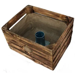 RUSTIKALE WEIHNACHTSBAUMSTÄNDER alte OBSTKISTE Christbaum Ständer aus Holz Weihnachtsdeko Vintage Holzkiste Baumhalter W