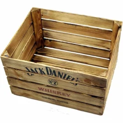 Rustikale Whiskeykiste Holzkiste mit Whisky Branding Vintage Geschenkekiste Bücherkiste Getränkekiste Bar Geschenkkorb Männer Vatertag Deko