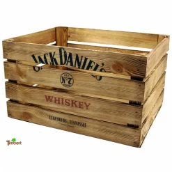 Rustikale Whiskeykiste Holzkiste mit Whisky Branding Vintage Geschenkekiste Bücherkiste Getränkekiste Bar Geschenkkorb Männer Vatertag Deko