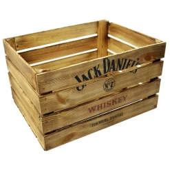Rustikale Whiskeykiste Holzkiste mit Whisky Branding Vintage Geschenkekiste Bücherkiste Getränkekiste Bar Geschenkkorb Männer Vatertag Deko