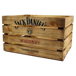 Rustikale Whiskeykiste Holzkiste mit Whisky Branding Vintage Geschenkekiste Bücherkiste Getränkekiste Bar Geschenkkorb Männer Vatertag Deko