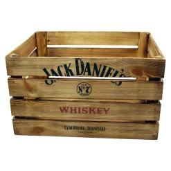 Rustikale Whiskeykiste Holzkiste mit Whisky Branding Vintage Geschenkekiste Bücherkiste Getränkekiste Bar Geschenkkorb Männer Vatertag Deko