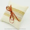 Rustikales Hochzeit Ringkissen aus Jute und Spitze – Handgemachtes Unikat, 13 cm x 13 cm