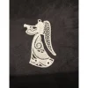 S-AH0001-006 Lace gestickte Anhänger Weihnachten - Handmade - Engel03