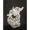 S-AH0001-002 Lace gestickte Anhänger Weihnachten - Handmade - Engel01