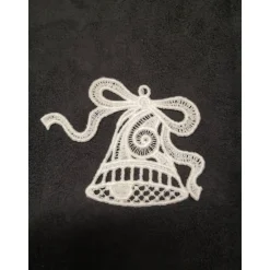 S-AH0001-004 Lace gestickte Anhänger Weihnachten - Handmade - Glocke01