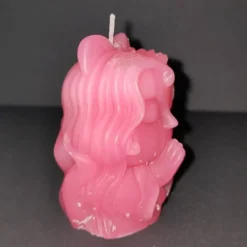 SALE -30% (Code: NEUEABENTEUER) | Pinke Meditationskerze – Handgegossen aus recyceltem Wachs, Unikat