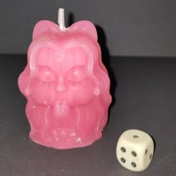 SALE -30% (Code: NEUEABENTEUER) | Pinke Meditationskerze – Handgegossen aus recyceltem Wachs, Unikat