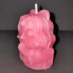 SALE -30% (Code: NEUEABENTEUER) | Pinke Meditationskerze – Handgegossen aus recyceltem Wachs, Unikat