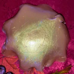 SALE -30% (Code: NEUEABENTEUER) | Blattschale aus lufttrocknendem Ton – handgefertigtes Unikat, goldfarben, ca. 15 cm