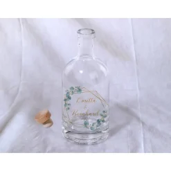 Sandzeremonie Glas mit Holzdeckel Hochzeitsbrauch Windlicht Design Eukalyptus Gold