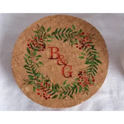 Sandzeremonie Glas mit Holzdeckel Hochzeitsbrauch Windlicht Design Christmas Wreath