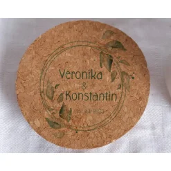 Sandzeremonie Glas mit Holzdeckel Hochzeitsbrauch Windlicht Design Salbei rund