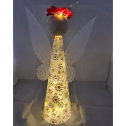 Saskia Blumenelfe Blumenfee Lichterengel LED und Timer