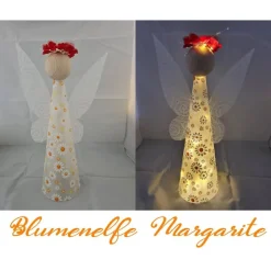 Saskia Blumenelfe Blumenfee Lichterengel LED und Timer