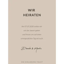 Save-the-Date Karten "Pastellsand", Postkarten 105 x 148 mm