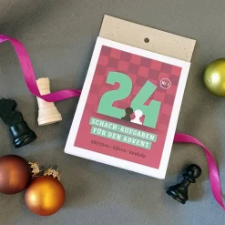 Schach-Adventskalender mit 24 leichten Schachrätseln – Matt in 1 und 2 Zügen für Kinder & Erwachsene