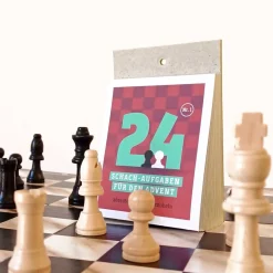 Schach-Adventskalender mit 24 leichten Schachrätseln – Matt in 1 und 2 Zügen für Kinder & Erwachsene