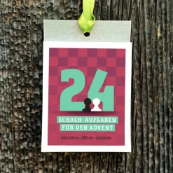 Schach-Adventskalender mit 24 leichten Schachrätseln – Matt in 1 und 2 Zügen für Kinder & Erwachsene