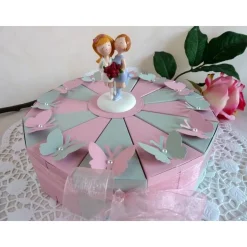 Schachteltorte, Hochzeitstorte, Geldgeschenktorte, Geldverpackung 23cm Ø  für eine Frauenhochzeit