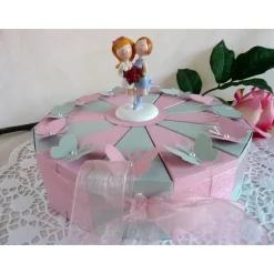 Schachteltorte, Hochzeitstorte, Geldgeschenktorte, Geldverpackung 23cm Ø  für eine Frauenhochzeit