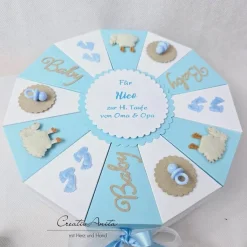 Schachteltorte Torte BABY HELLBLAU Taufe Geburt