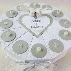 Schachteltorte Torte PERLENHOCHZEIT Geldgeschenk
