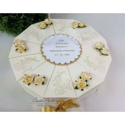 Schachteltorte Torte VINTAGE Goldene Hochzeit