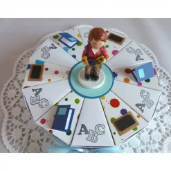 Schachteltorte zur Einschulung, erster Schultag, Geldgeschenktorte 23cm Ø, für einen Jungen