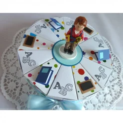 Schachteltorte zur Einschulung, erster Schultag, Geldgeschenktorte 23cm Ø, für einen Jungen