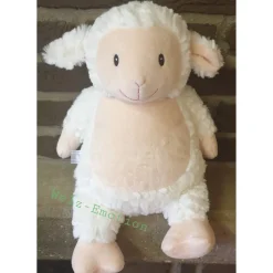 Schaf - Kuscheltier individuell bestickt zur Geburt, Taufe, Geburtstag oder weiteren Anlässe