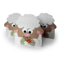 Schaf Mini-Osternest, kleine Geschenkbox als Mini-Osterkörbchen oder Mitbringsel zum Osterfest