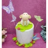 Schaf Tortenfigur aus Fondant als Tortendekoration für Motivtorten
