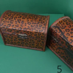 Schatztruhe, Holztruhe mit verschiedenen Mustern