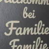 Schiefer Willkommensschild 30×11 cm – personalisiert mit Familienname – Türschild mit Juteschnur – Geschenk zum Einzug