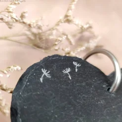 Schieferherz Grabschmuck, Gedenktafel/Grabstein, Beileidsgeschenk, Grabdekoration