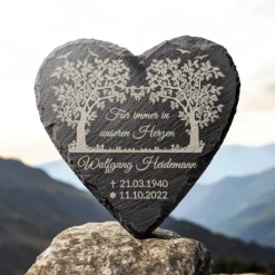 Schieferplatte, Gedenkstein , Grabschmuck personalisiert, Gedenktafel, ab 20cm