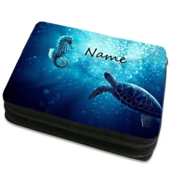 Schildkröte Federmäppchen inkl. Inhalt mit Name / personalisierbar
